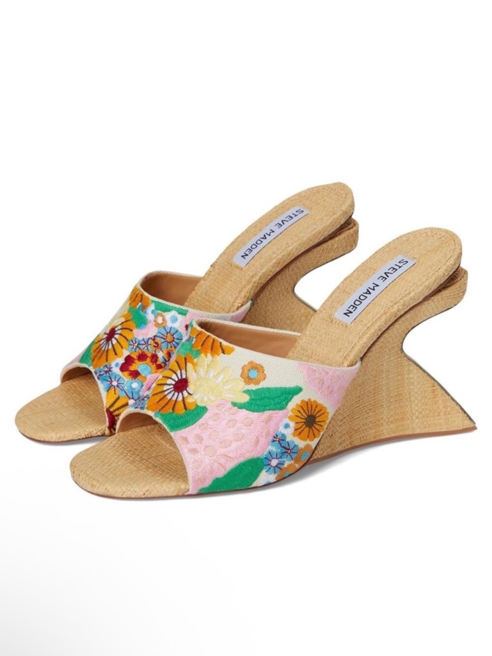 New Steve Madden Krash Raffia Wedges size 7.5